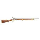 A RARE .700 CALIBRE FRENCH CIVILIAN MADE MODEL 1777 FLINTLOCK CAVALRY MUSKET of regulation type,