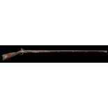 ˜A 16 BORE FRENCH SILVER-MOUNTED FLINTLOCK SPORTING GUN BY CLAUDE BERTON-BOURLIER, FOR