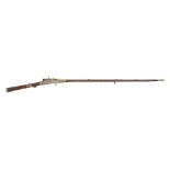 ‡ A 32 BORE INDIAN MATCHLOCK GUN (TORADOR), LATE 18TH/EARLY 19TH CENTURY with slender barrel