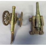 A MINIATURE ARMSTRONG MUZZLE-LOADING GUN AND A MINIATURE FIELD GUN IN LATE 18TH/EARLY 19TH CENTURY