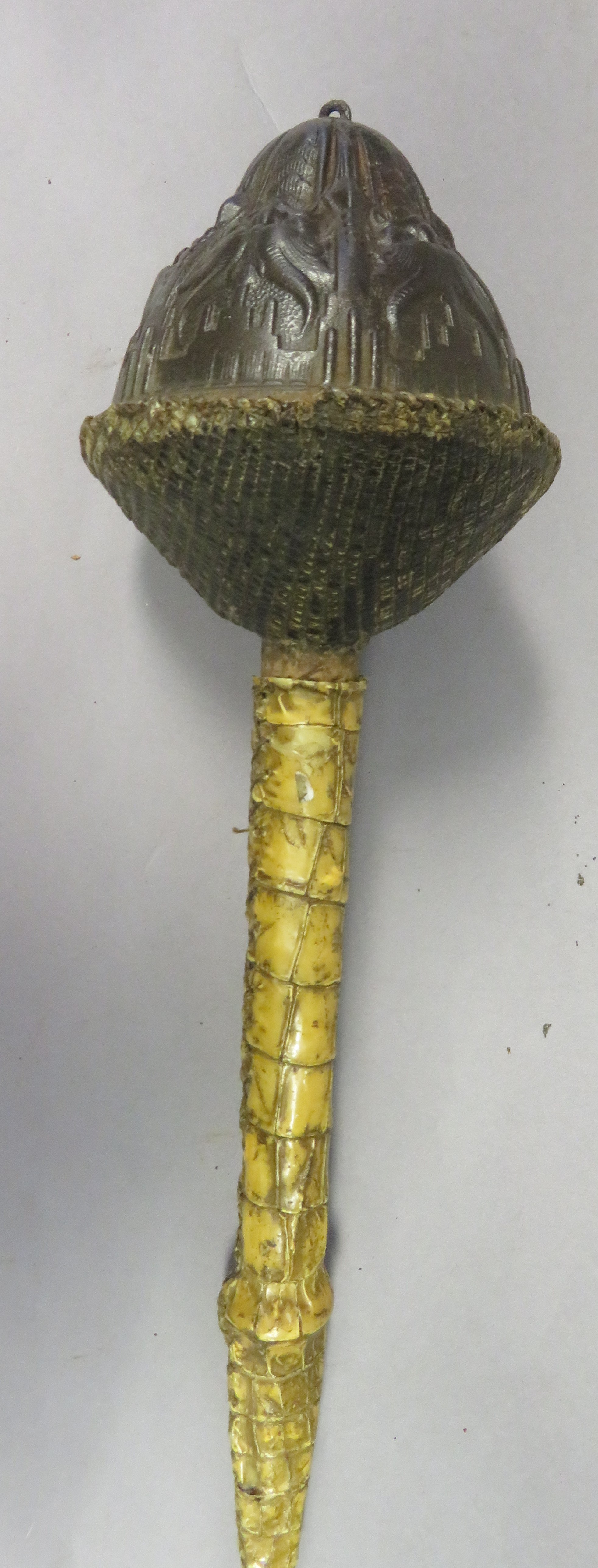 AN UNUSUAL SCEPTRE, LATE 19TH CENTURY, PROBABLY FOR A SUDANESE CHIEFTAIN with finely formed European