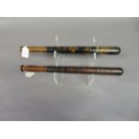 TWO VICTORIAN RAILWAY TRUNCHEONS, THE FIRST FOR THE GREAT WEST RAILWAY AND THE SECOND FOR THE LONDON