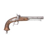 ‡ A .700 CALIBRE FRENCH MODEL 1833 PERCUSSION RIFLED OFFICER'S PISTOL with octagonal swamped sighted