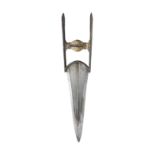 AN INDIAN DAGGER (KATAR), 18TH CENTURY with tapering blade formed with a reinforced tip and a