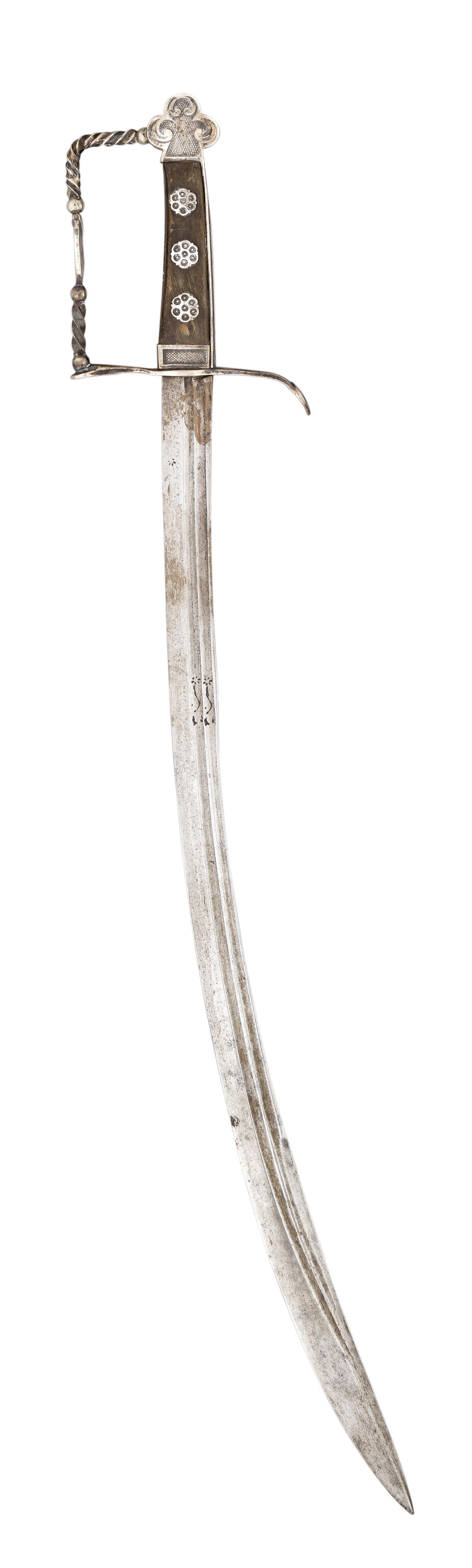 A FRENCH SILVER-MOUNTED SWORD IN THE HUNGARIAN MANNER FOR A BOY, EARLY 19TH CENTURY with curved