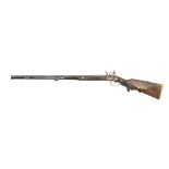 ‡ A 25 BORE SOUTH GERMAN D.B. FLINTLOCK SHOTGUN BY C. KÖRBER, INGELFINGEN, DATED 1826 with blued