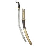 ‡ AN OTTOMAN SWORD (KILIG), TURKEY, 18TH/EARLY 19TH CENTURY with broad curved blade formed with a