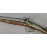 A 34 BORE D.B. FRENCH PERCUSSION SHOTGUN, ST ETIENNE PROOF MARKS, MID-19TH CENTURY with sighted