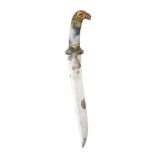‡ A FINE INDIAN GEM-SET JADE-HILTED DAGGER (KHANJAR), LATE 18TH/EARLY 19TH CENTURY with slightly