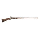 ‡ A 16 BORE AUSTRIAN FLINTLOCK FOWLING-PIECE WITH SPANISH BARREL, SIGNED 'BARZINA EN MADRID' DATED