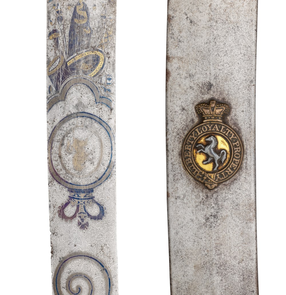 A PRESENTATION SABRE TO CAPTAIN H.B.LYNCH BY THE ROCHESTER AND CHATHAM VOLUNTEERS, DATED 1809 with - Image 2 of 2