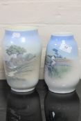 Two large Royal Copenhagen vases CONDITION REPORT: In good condition with no