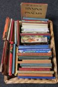 A box containing mid 20th century children's annuals and books