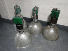 Four industrial Thorn spot lamps