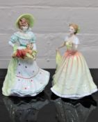 Two Royal Doulton figures, Lady Doulton 1997 Jane HN 3711, signed to base,