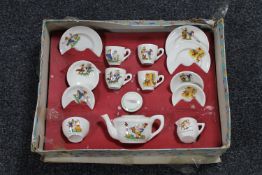 A boxed mid 20th century child's nursery rhyme tea service