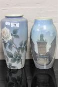 Two large Bing & Grondhal vases CONDITION REPORT: In good condition with no apparent