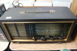 A teak cased Pye International radio
