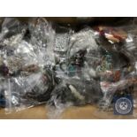 A box of large quantity of assorted costume jewellery