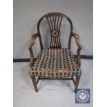 A 19th century mahogany armchair