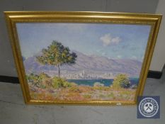 An Artagraph edition - Coastal landscape in gilt frame