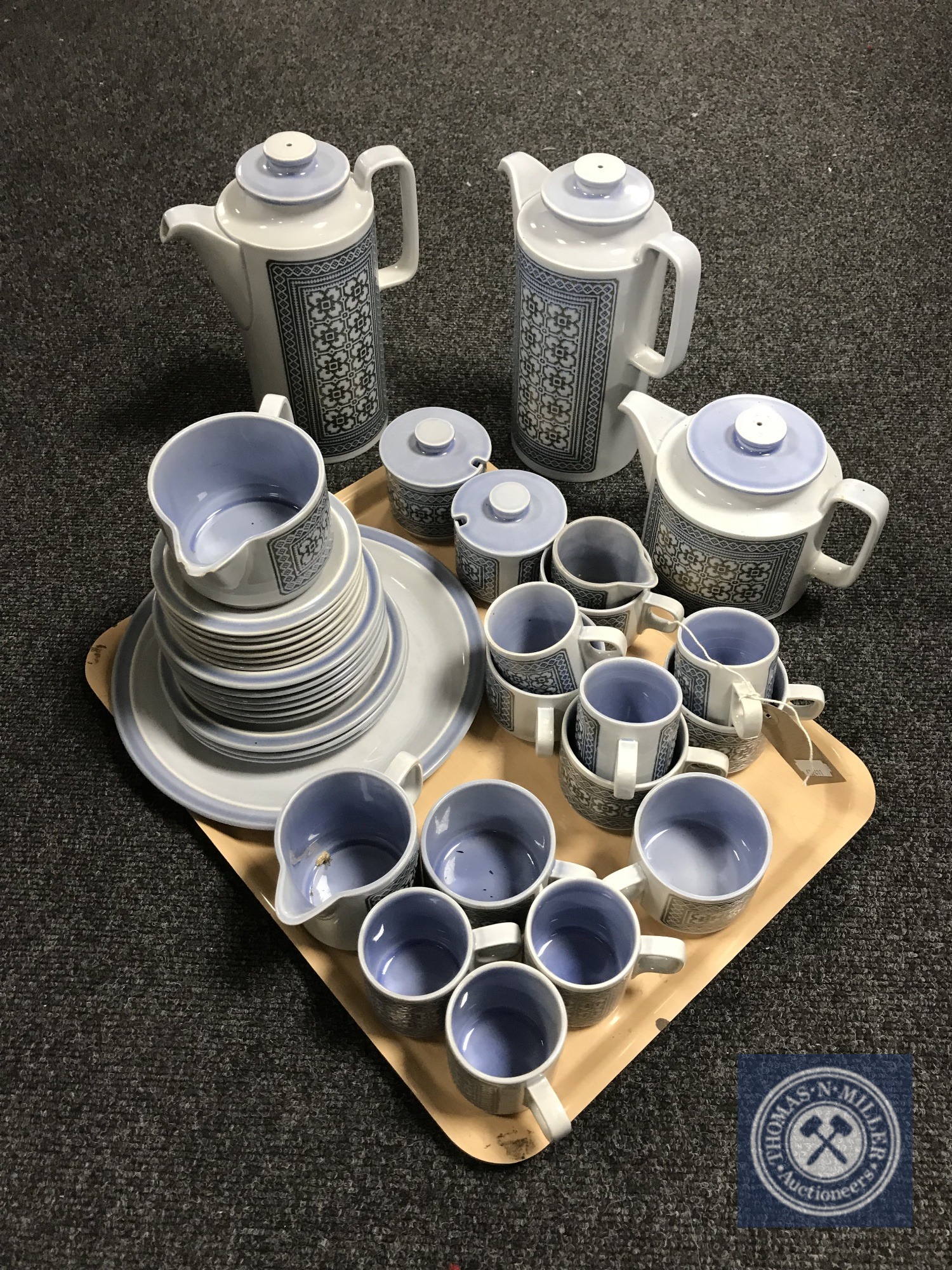 Thirty six pieces of Hornsea tapestry china