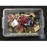 A box of costume jewellery