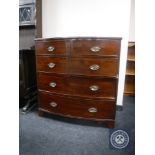 A Regency mahogany bow fronted five drawer chest