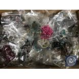 A box of large quantity of assorted costume jewellery