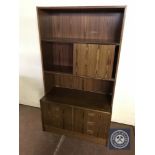 A Danish rosewood effect display unit