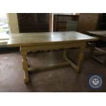 An oak twentieth century refectory table