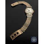 A 9ct gold Fortex wristwatch on 9ct gold bracelet strap CONDITION REPORT: Case 27mm