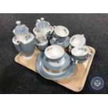 A tray of twenty-three piece Royal Doulton Rose Elegans tea service