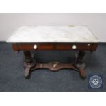 A Victorian mahogany marble topped washstand