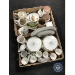 Two boxes of Hornsea storage jars, Midwinter tea china,