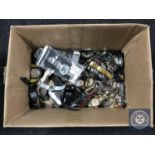 A box of assorted wrist watches