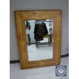 A Barker and Stonehouse flagstone bevelled mirror