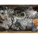 A box of large quantity of assorted costume jewellery