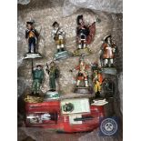 A collection of Del Prado and other die cast military figures