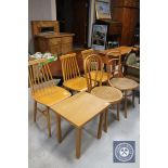 Two cane seated Bentwood chairs,