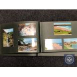 Two postcard files containing 20th century postcards