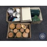 Three boxes of Hornsea storage jars,