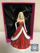 A Royal Doulton Holiday Barbie figure in box