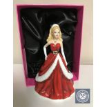 A Royal Doulton Holiday Barbie figure in box