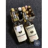 Two 75cl of Teacher's Scotch Whisky together with a box containing two 18cl bottles of whisky and