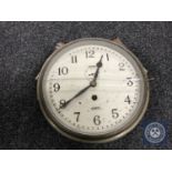 A brass cased Gents of Leicester industrial time piece (a/f)