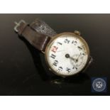 An early 20th century 9ct gold wristwatch