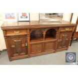 A late Victorian mahogany sideboard,