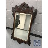 A Georgian mahogany framed mirror