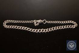 A silver Albert chain